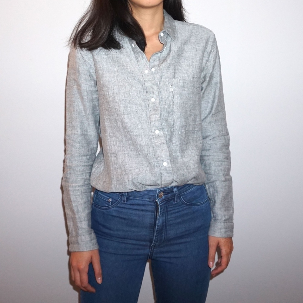 Levi's Gray Long Sleeve Button Down Shirt